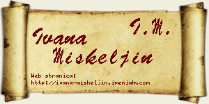 Ivana Miškeljin vizit kartica